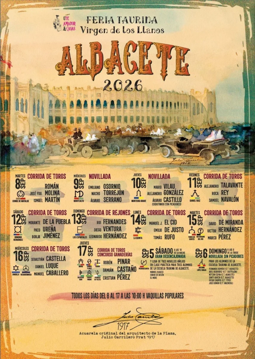 Cartelera Oficial Feria Taurina de Albacete 2026